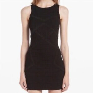 Maje Denier Black Bandage‎ Bodycon Dress small NWT